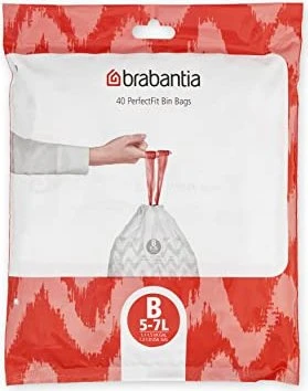 Brabantia PerfectFit Müllbeutel Typ B 5-7l, 40 Stück
