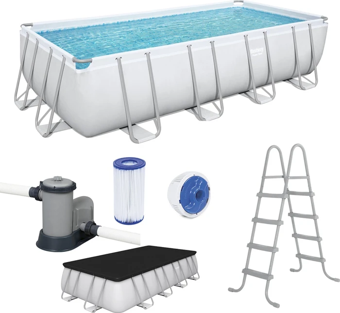 Bestway Power Steel Frame Pool Set rechteckig 549x274x122cm