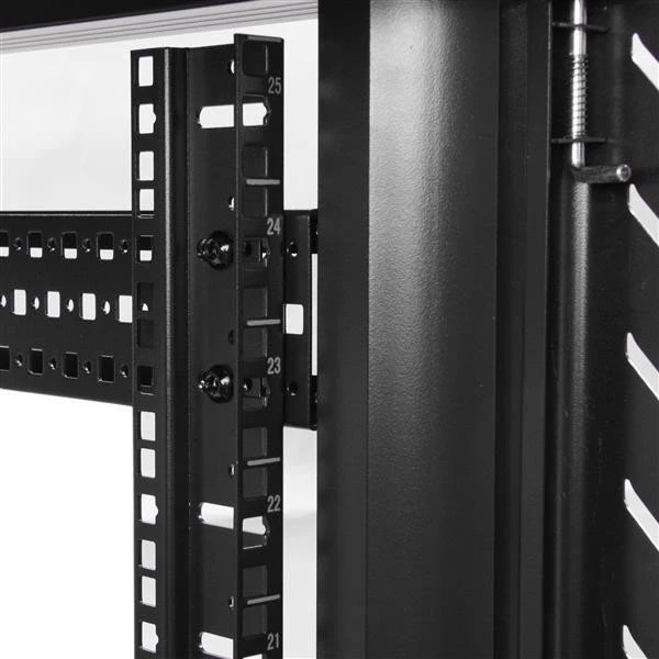 StarTech RK2536BKF Serverschrank 25HE, mit Rollen, Sicherheitsglastür, schwarz, 1000mm tief