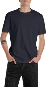 Replay Logo-Stickerei T-Shirt kurzarm night blue (Herren)