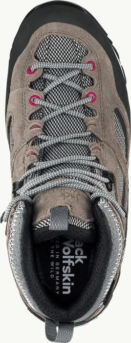 Jack Wolfskin Force Crest Texapore Mid tarmac grey/pink (Damen)