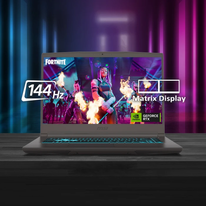 MSI Thin 15 B12VE-2448, Core i5-12450H, 16GB RAM, 512GB SSD, GeForce RTX 4050, DE