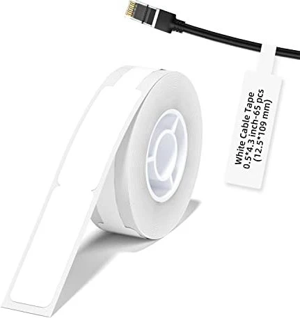 Niimbot Thermoetiketten, 74x12.5mm, weiß, 1er-Pack (65 Etiketten)