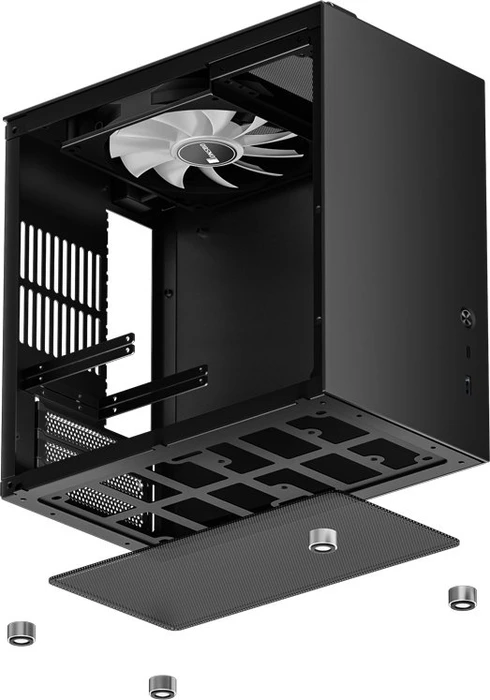 Jonsbo T8 PLUS Black, schwarz, Glasfenster, Mini-ITX