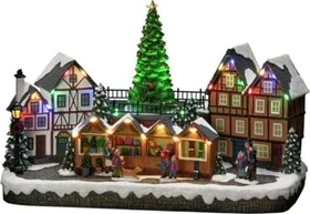 Konstsmide Motiv Szenerie Weihnachtsmarkt LED 28x mehrfarbig