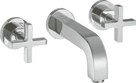 Hansgrohe Axor Citterio 3-Loch Waschbeckenarmatur mit Kreuzgriffen 222mm chrom