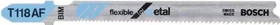 Bosch Professional T118AF BIM Flexible for Metal Stichsägeblatt, 92mm, 25 Stück
