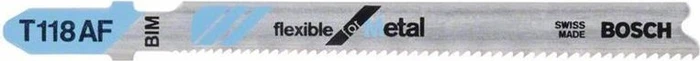 Bosch Professional T118AF BIM Flexible for Metal Stichsägeblatt, 92mm, 25 Stück