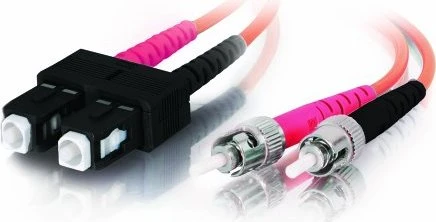 C2G LWL Duplex Kabel, OM1, 2x SC Stecker/2x ST Stecker, 2m, orange