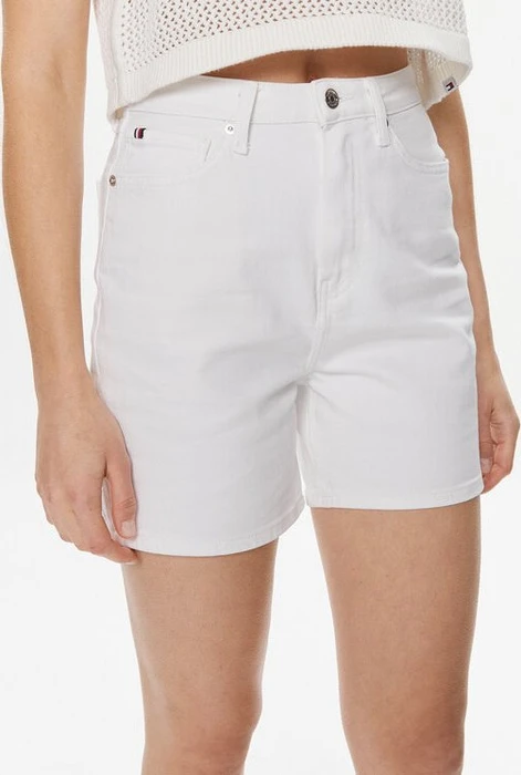 Tommy Hilfiger Straight Shorts mit hohem Bund Jeans optic white (Damen)