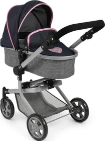Bayer Chic 2000 Mika Kombipuppenwagen melange grau/navy