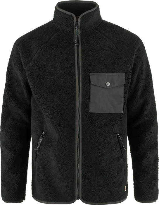 Fjällräven Vardag Pile Fleece Jacke black/dark grey (Herren)