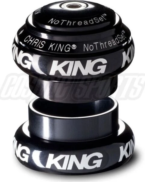 Chris King NoThreadSet 1 1/8" straight Steuersatz komplett externe Lagerschalen (EC) schwarz