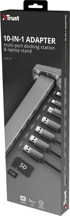 Trust Dalyx 10-in-1 Multi-Port Dock, USB-C 3.0 [Buchse]