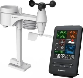 Bresser Colour Beaufort 5in1 Wettervorhersage-Center schwarz, digital