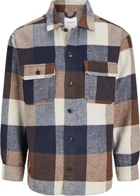 Jack & Jones Relaxed Fit Overshirt Hemd langarm navy blazer (Herren)