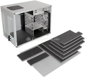 Lian Li PC-Q08A silber, schallgedämmt, Mini-ITX