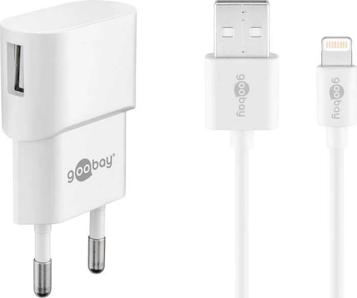 Wentronic Goobay Apple Lightning Ladeset 5W weiß
