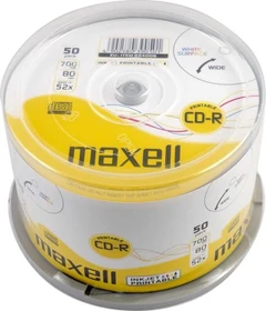 Maxell CD-R 80min/700MB, 52x, 50er Pack, printable, White Surface