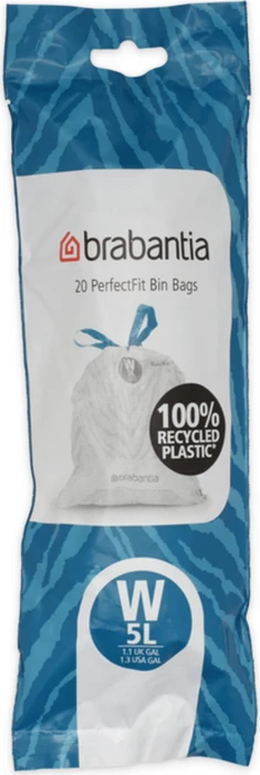 Brabantia PerfectFit Müllbeutel Typ W 5l, 20 Stück