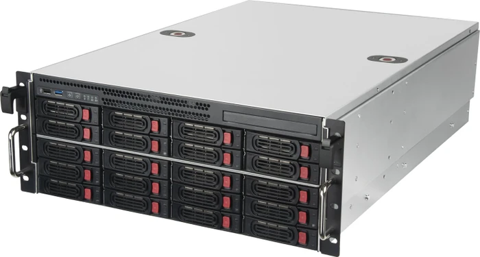 SilverStone RM43-320-RS, Rackmount Storage, schwarz/grau, 4HE, ATX