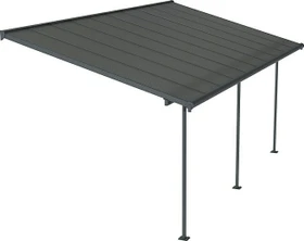 Palram Canopia Capri Terrassenüberdachung 619x295cm grau