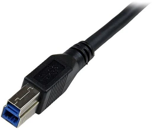 StarTech USB3SAB1MRA, USB 3.0 Kabel A/B, rechts gewinkelt/gerade, schwarz, 1m