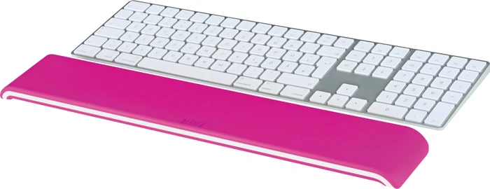 Leitz Ergo WOW höhenverstellbare Handgelenkauflage für Tastatur, rosa/weiß