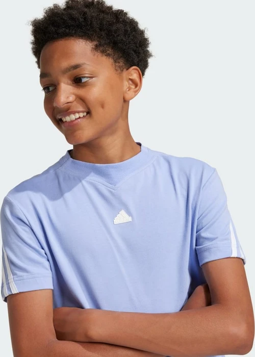 adidas Future Icons 3-Streifen T-Shirt kurzarm blue spark/white (Junior)