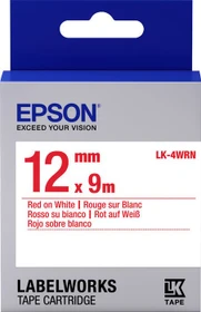 Epson LK-4WRN Beschriftungsband, 12mm, rot/weiß