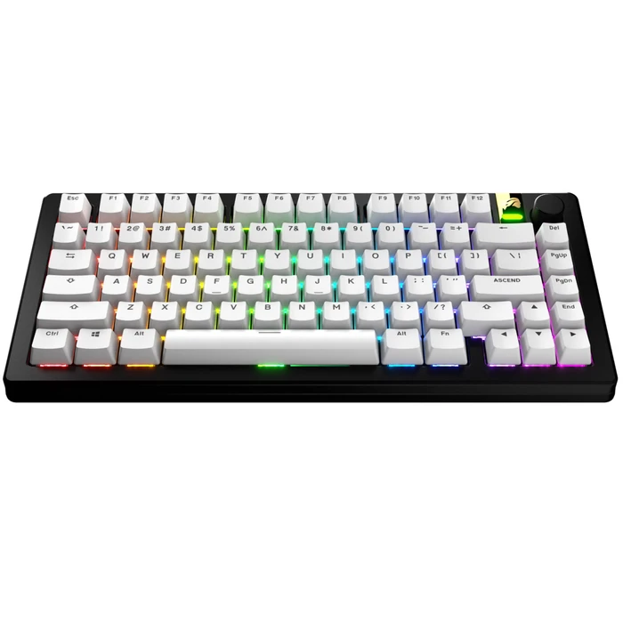 Glorious GPBT Basics Keycaps, Kunststoff (PBT), Classic White, weiß, 130 Tasten, ANSI-US