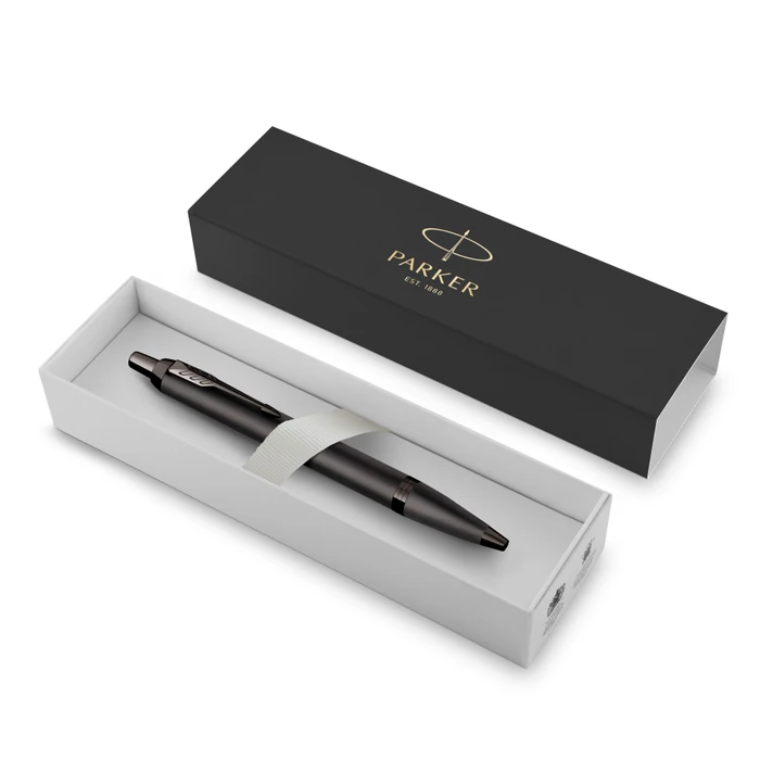 Parker IM Monochrome Kugelschreiber gun metal stainless steel, Geschenkbox