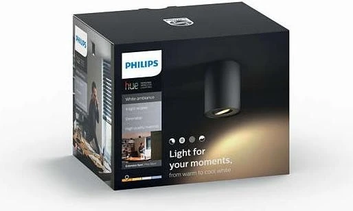 Philips Hue White Ambiance Pillar Spot Erweiterung schwarz
