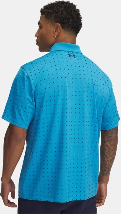 Under Armour Matchplay Printed Poloshirt kurzarm ether blue/midnight navy (Herren)
