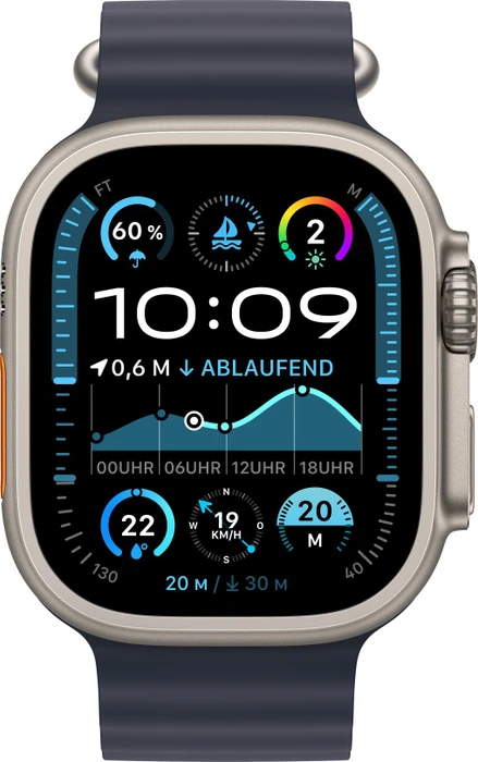 Apple Ocean Armband Verlängerung für Apple Watch Ultra 49mm marine/titan natur
