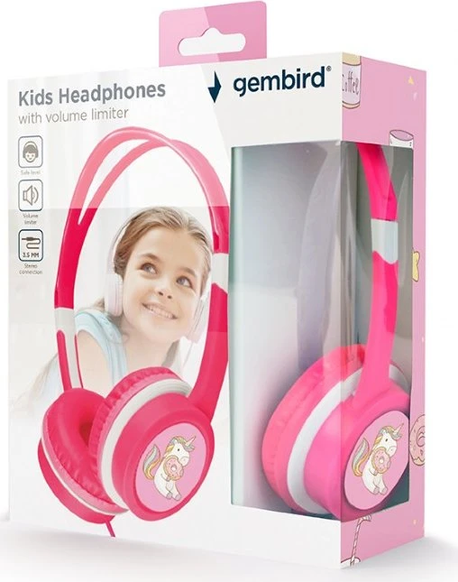 Gembird Kinder mit Lautstärkebegrenzer pink