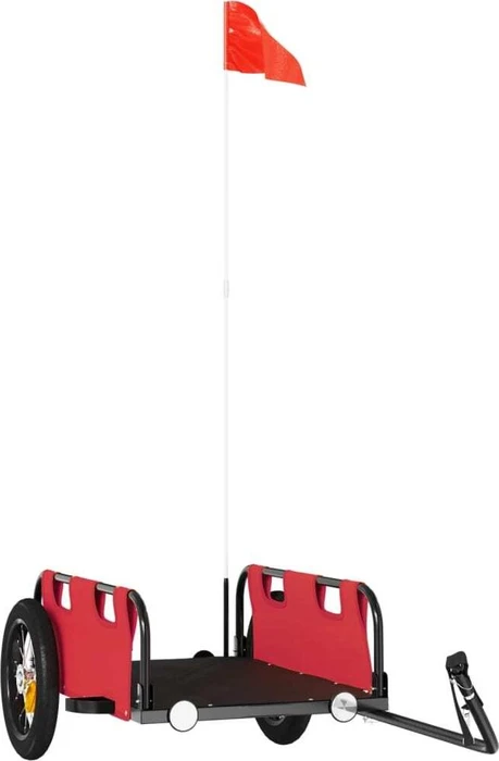 vidaXL Transport 122x53cm Fahrradanhänger rot