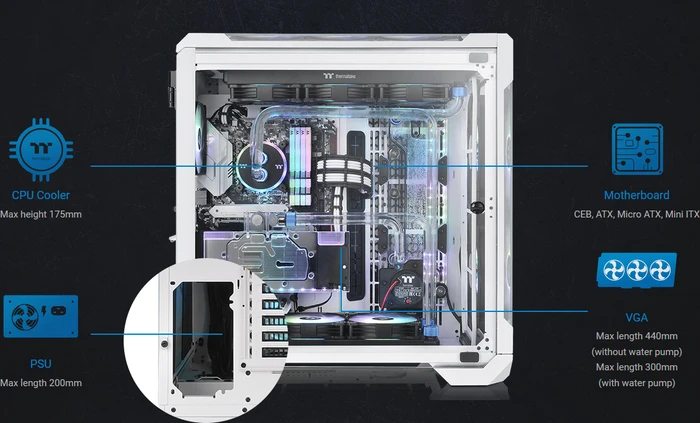 Thermaltake View 51 TG Snow ARGB Edition, weiß, Glasfenster