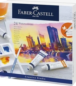 Faber-Castell Aquarellfarbe inkl. Mischpalette, 24 Farben