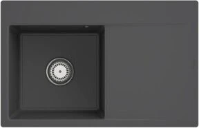 Villeroy & Boch Subway Style 45 Flat flächenbündig Becken links graphite