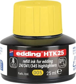 edding HTK25 Textmarker Tintenflasche gelb, 25ml