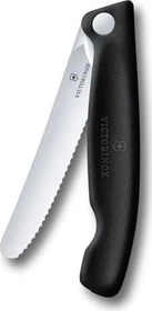 Victorinox Swiss Classic Gemüsemesser mit Wellenschliff faltbar schwarz