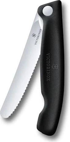 Victorinox Swiss Classic Gemüsemesser mit Wellenschliff faltbar schwarz
