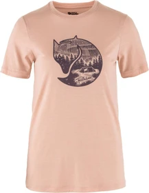 Fjällräven Abisko Wool Fox Funktionsshirt kurzarm laurel green/deep forest (Damen)