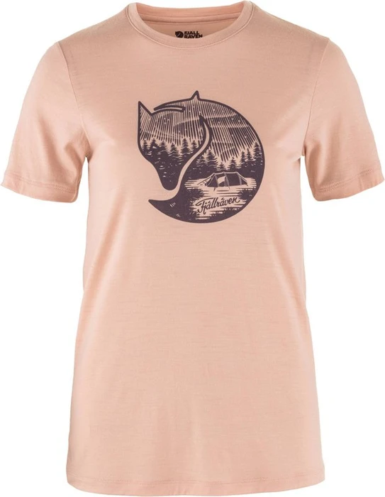 Fjällräven Abisko Wool Fox Funktionsshirt kurzarm laurel green/deep forest (Damen)