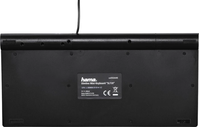Hama SL720 Slimline Keyboard, USB, DE