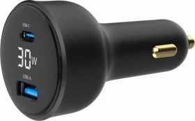 Gembird Dual-Port USB-Kfz Ladeadapter 30W schwarz