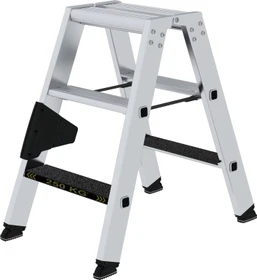 Günzburger Steigtechnik clip-step R13 Alu 2-tlg. Stehleiter, 2x 3 Stufen