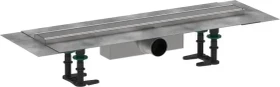 Hansgrohe RainDrain Compact Duschrinne, Komplett-Set, edelstahl gebürstet