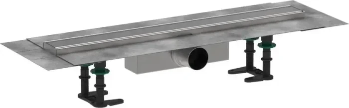 Hansgrohe RainDrain Compact Duschrinne, Komplett-Set, edelstahl gebürstet